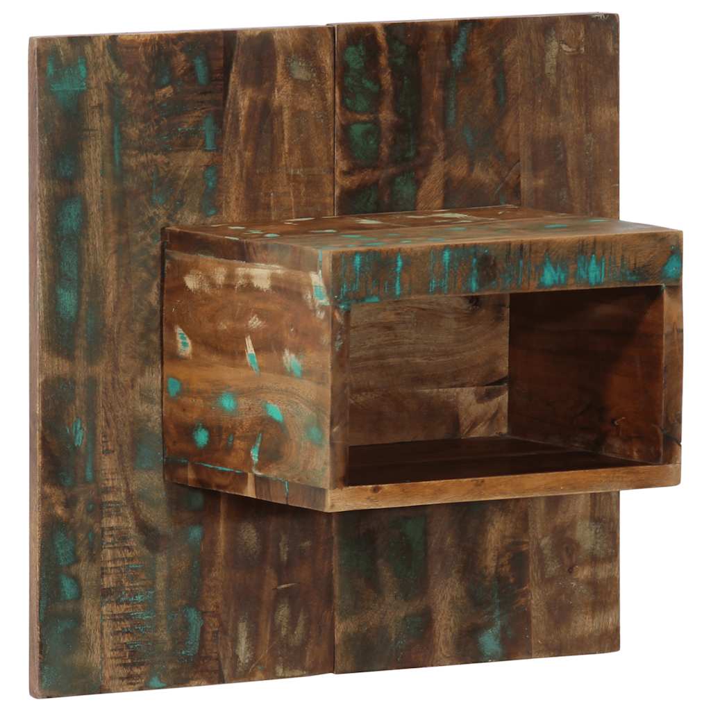 Nachtkastje 50x27x50 cm massief gerecycled hout meerkleurig