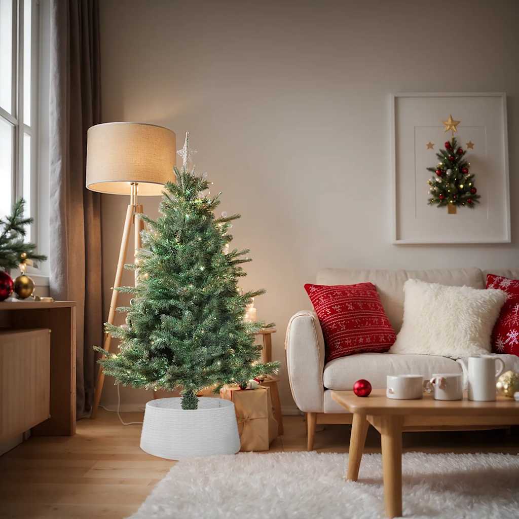 vidaXL Kunstkerstboom Groen 150 cm PVC en Staal en vidaXL Kunstkerstboom Groen 150 cm PVC en Staal en