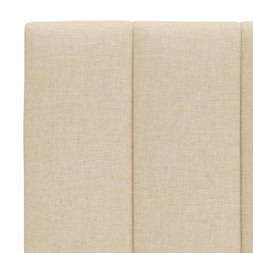 Bedframe zonder matras "Hanko" 90x190 cm stof crèmekleurig