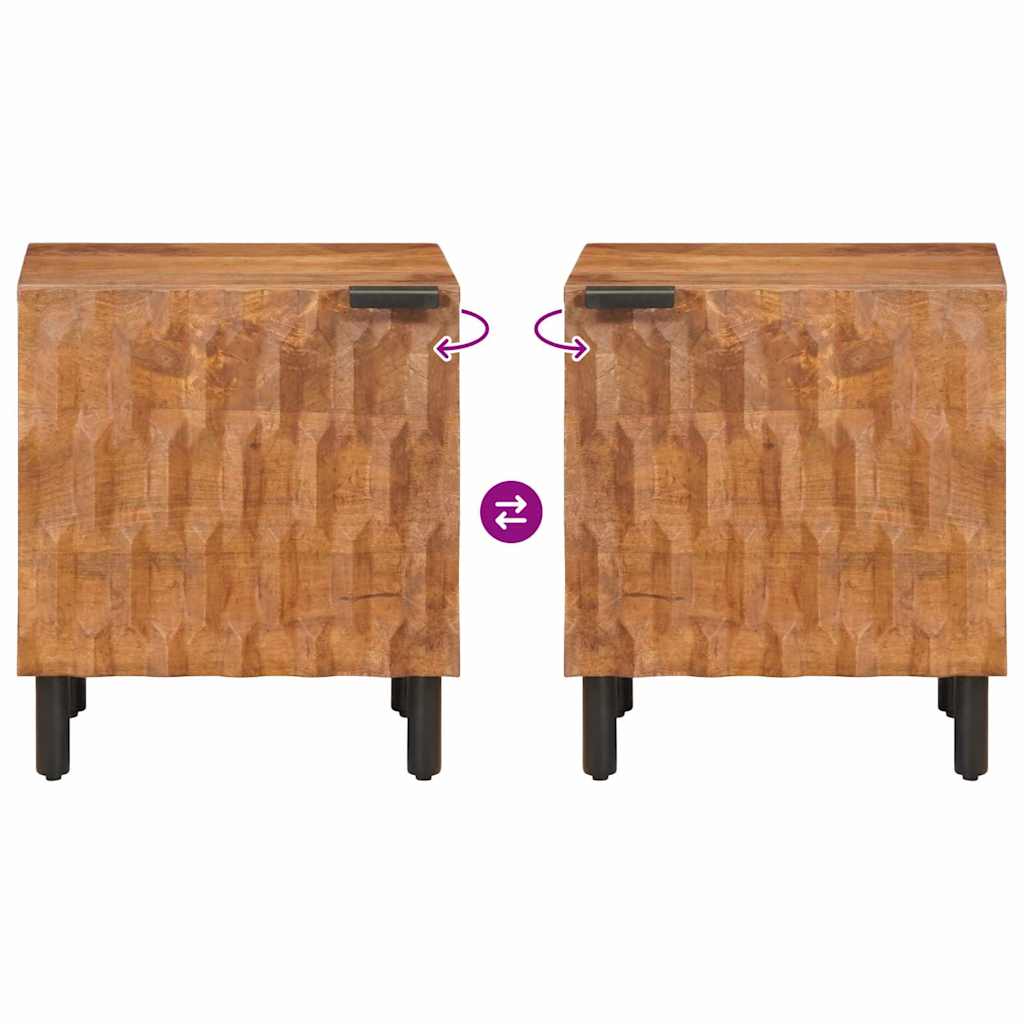 Nachtkastje Bruin 40 x 33,5 x 46 cm Massief Mango Hout