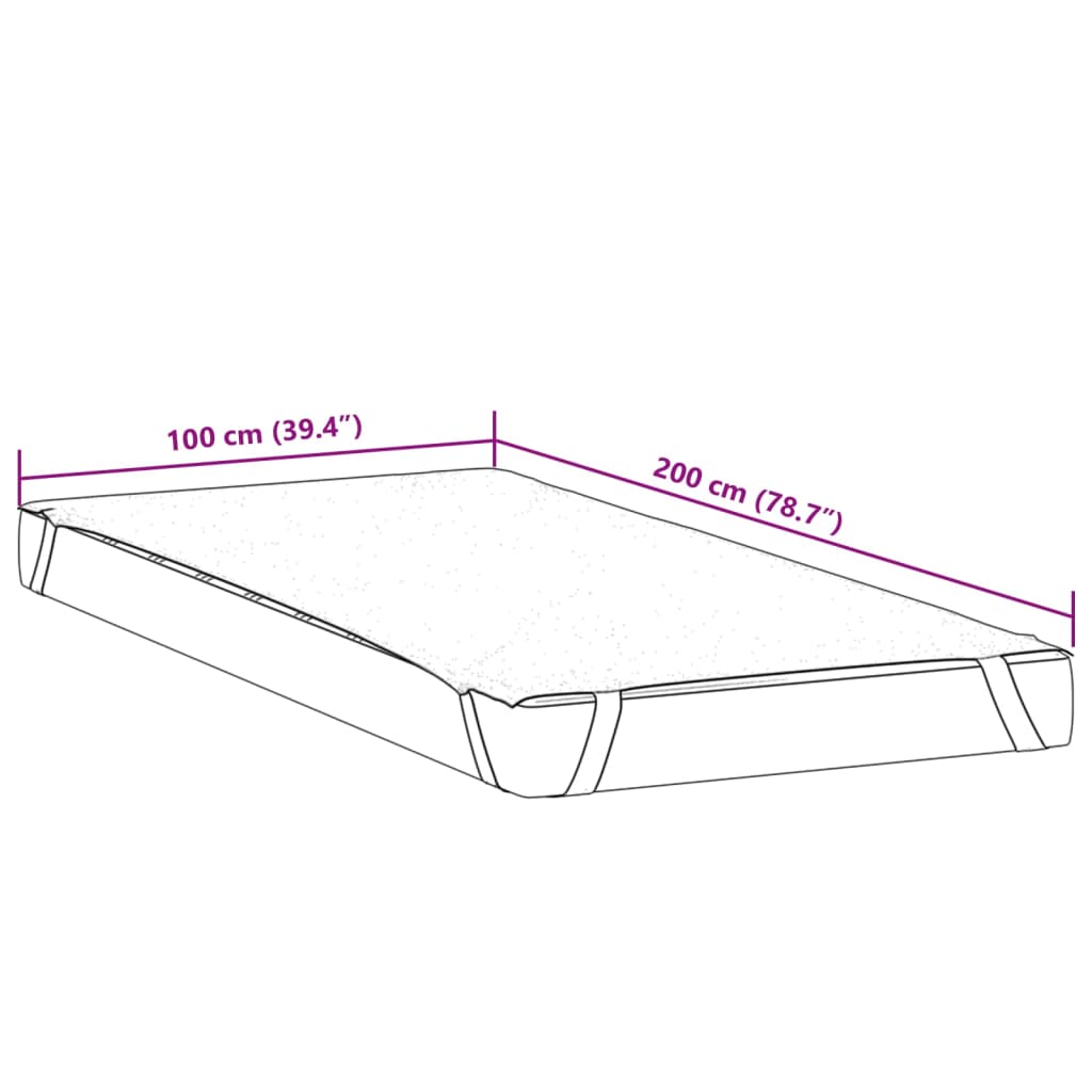 Matrasbeschermer waterdicht 100x200 cm wit