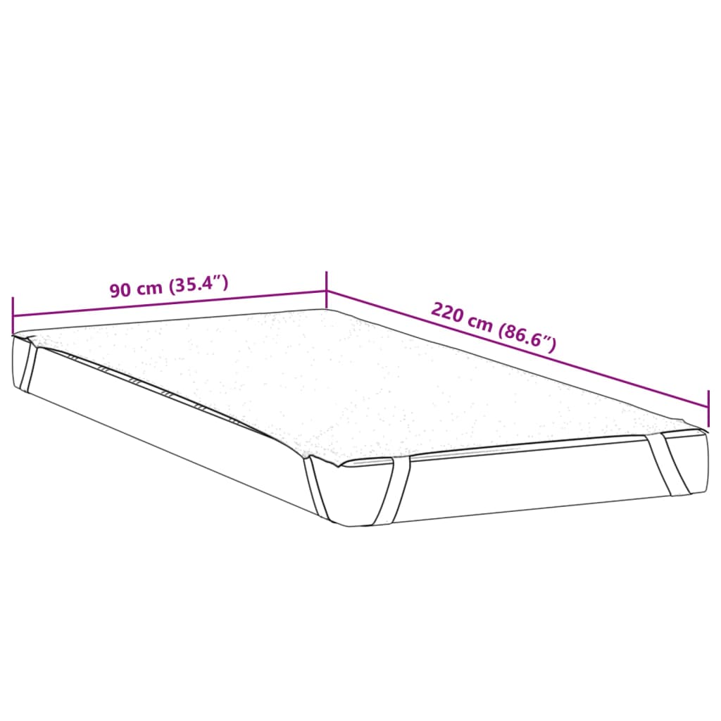 Matrasbeschermer waterdicht 90x220 cm wit