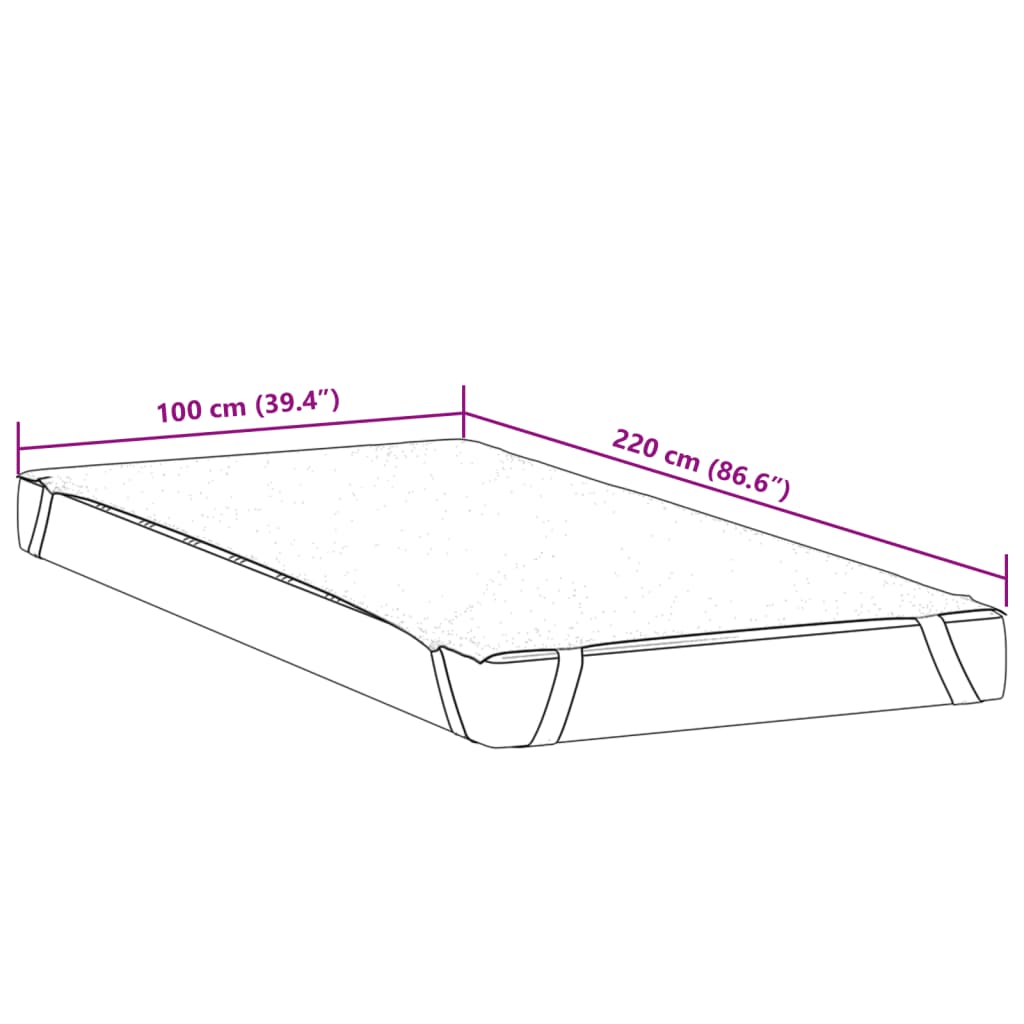 Matrasbeschermer waterdicht 100x220 cm wit
