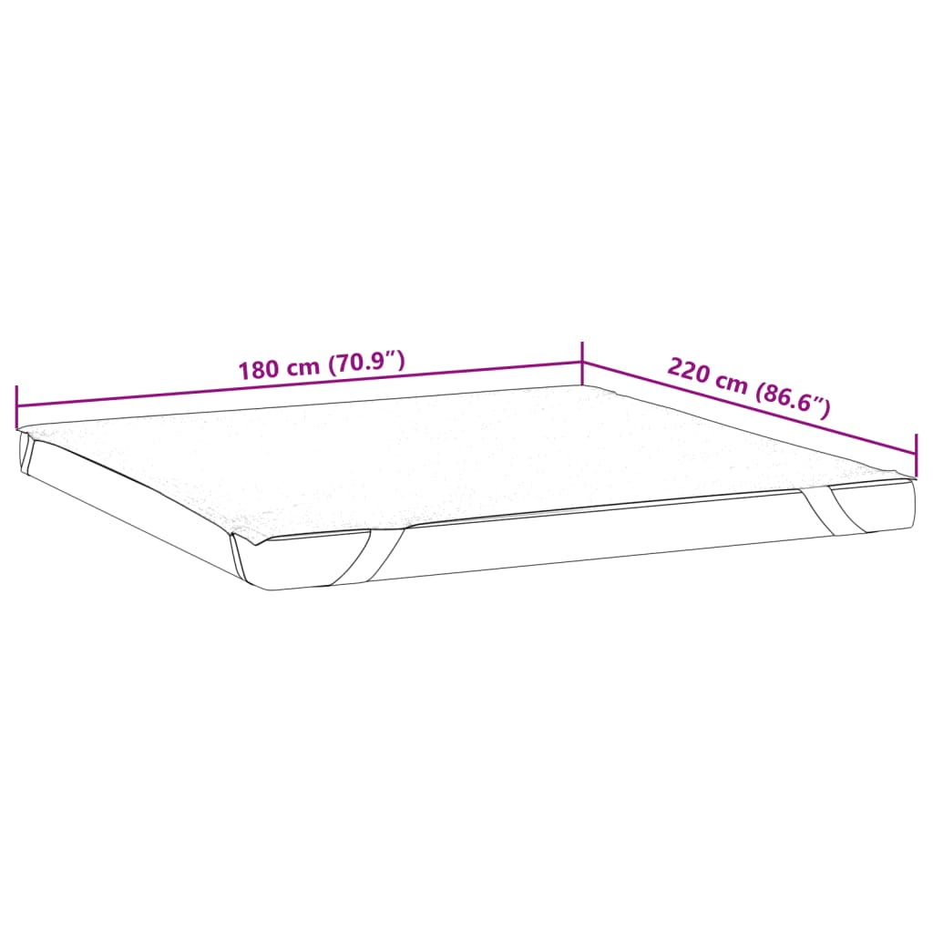 Matrasbeschermer waterdicht 180x220 cm wit
