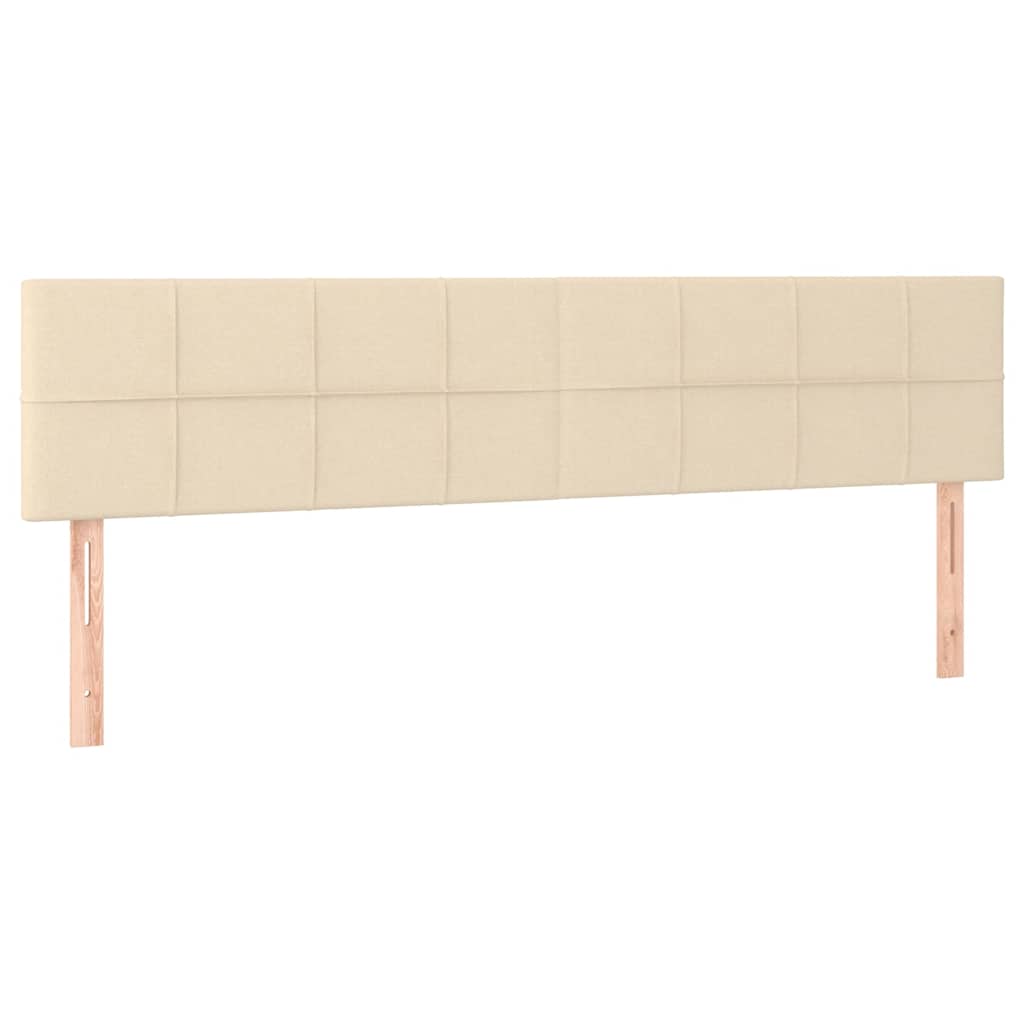 Ottoman bed met matrassen 160x200cm stof crèmekleurig