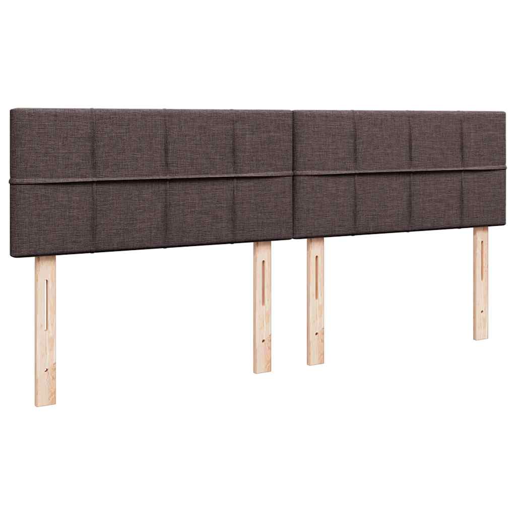 Ottoman bed met matrassen 200x200cm stof donkerbruin