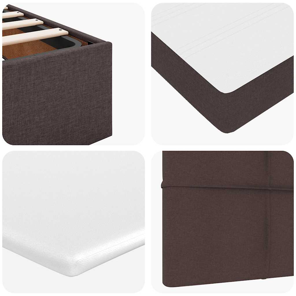 Ottoman bed met matras en LED's 90x190cm stof donkerbruin