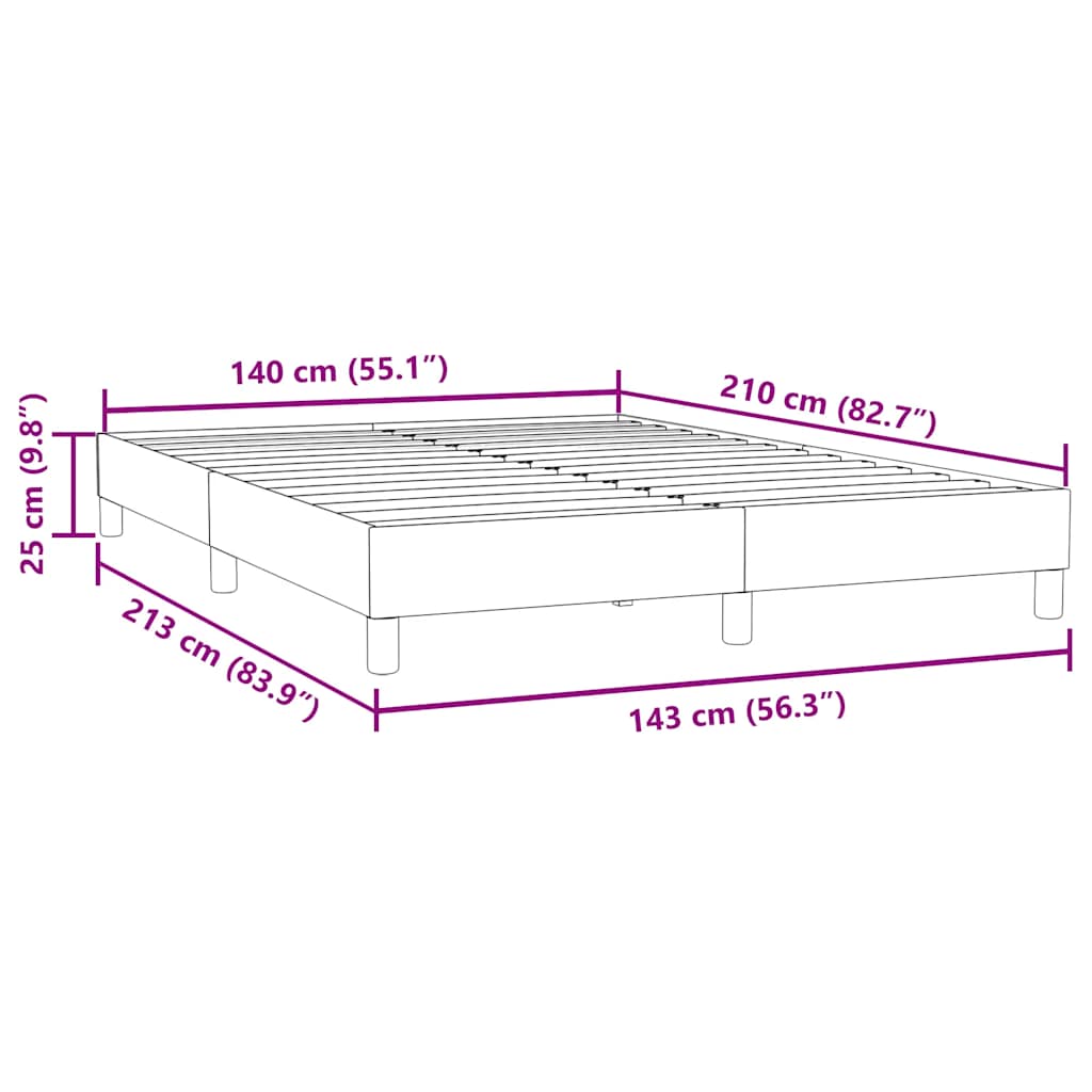 Bedframe zonder matras 140x210 cm fluweel donkergroen