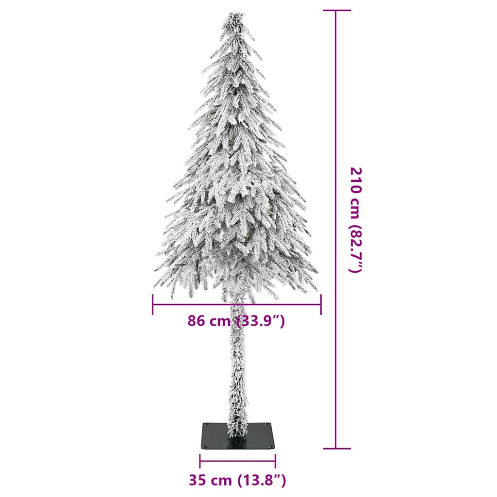 Kunstkerstboom Wit 86 x 86 x 210 cm Polyethyleen en Metaal