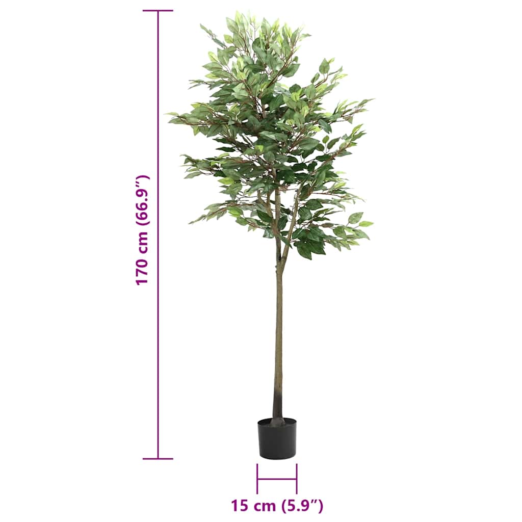 Kunstfuxus boom 756 bladeren 170 cm groen