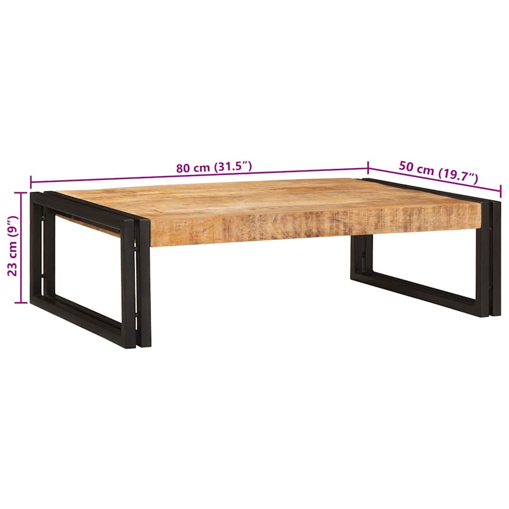 Badkamerplank 80 x 50 x 23 cm Massief mango hout, ijzer