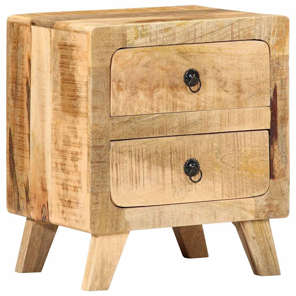Nachtkastje 40x32x46 cm massief ruw mangohout