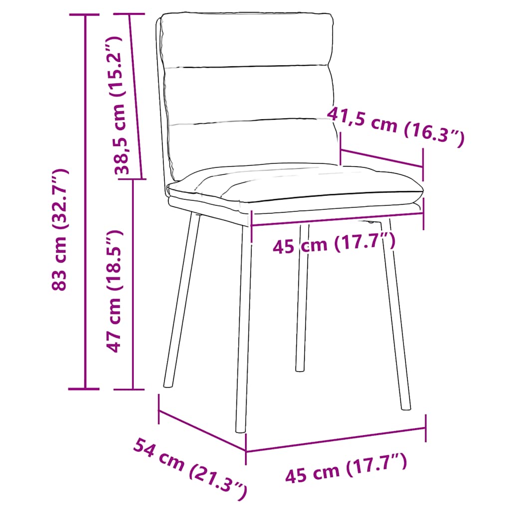 Eetkamerstoelen 2 st fluweel donkergrijs