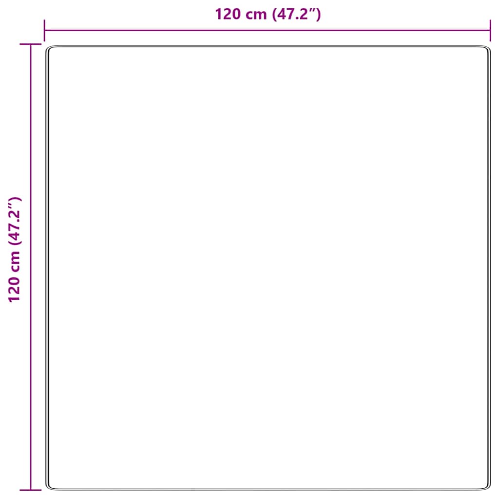 Antislip Shaggy Tapijt Bruin 120 x 120 cm PP