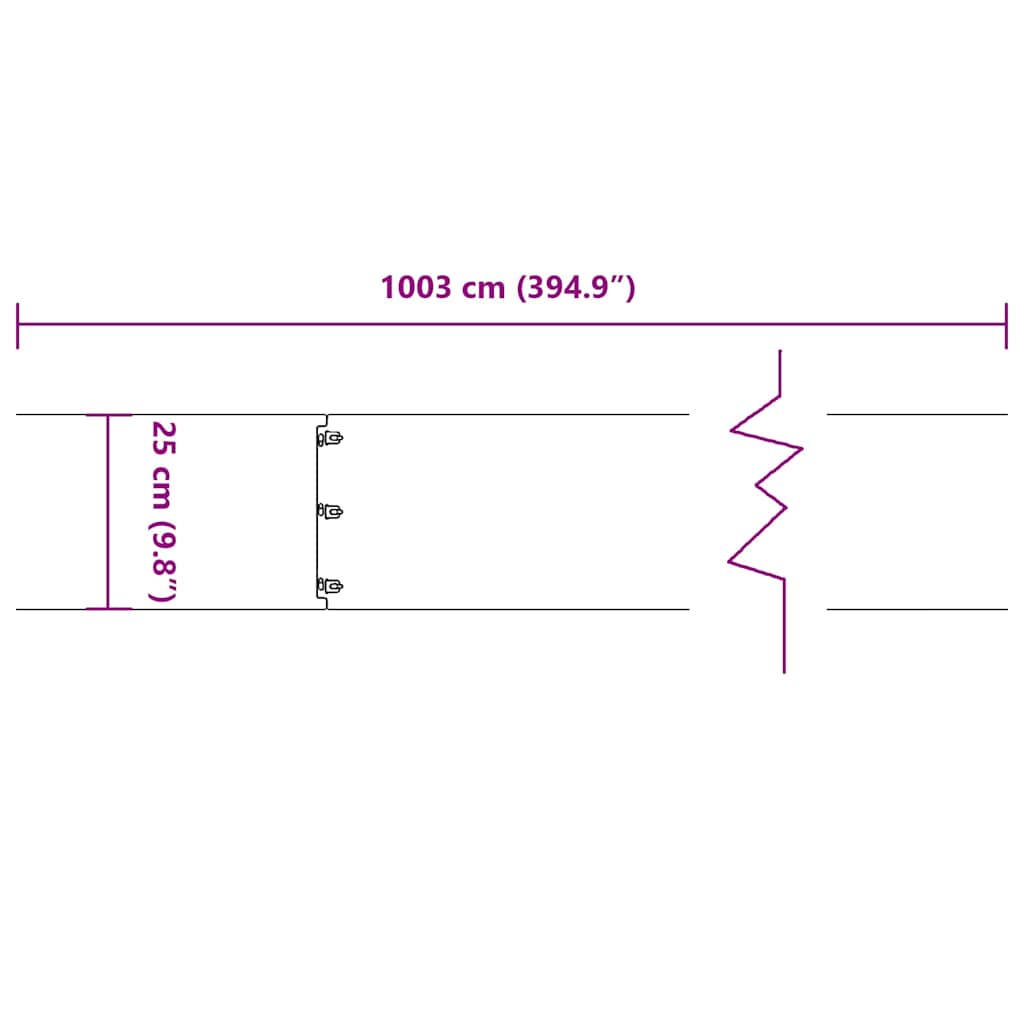 Gazonranden 10 st 25x103 cm gegalvaniseerd staal