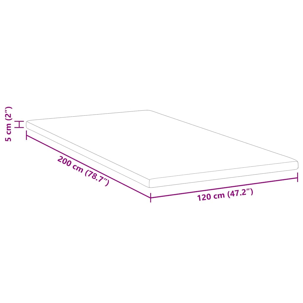 Matraspads Wit 120 x 200 cm Niet-plakkende polyester