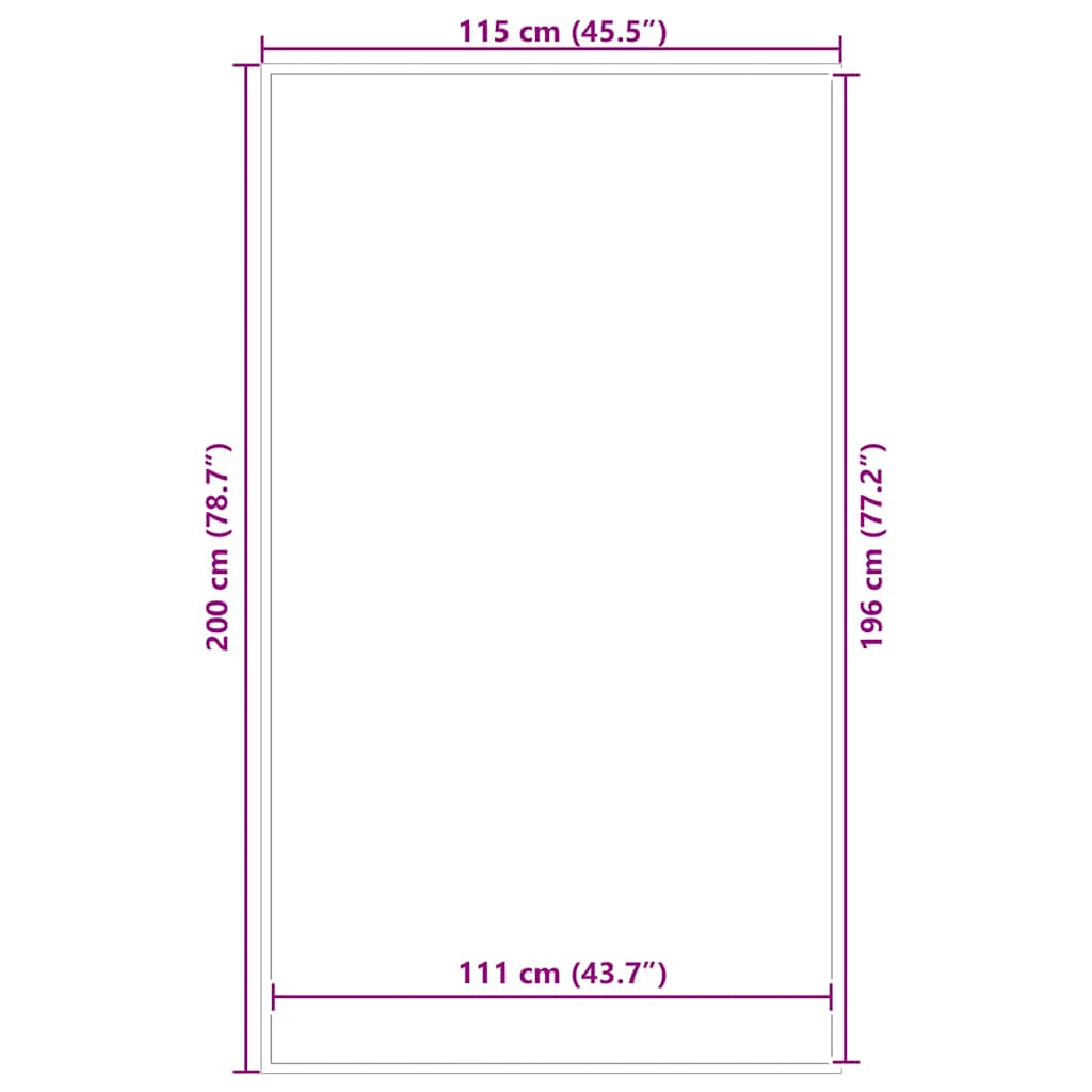 Deurmat 115x200 cm blauw