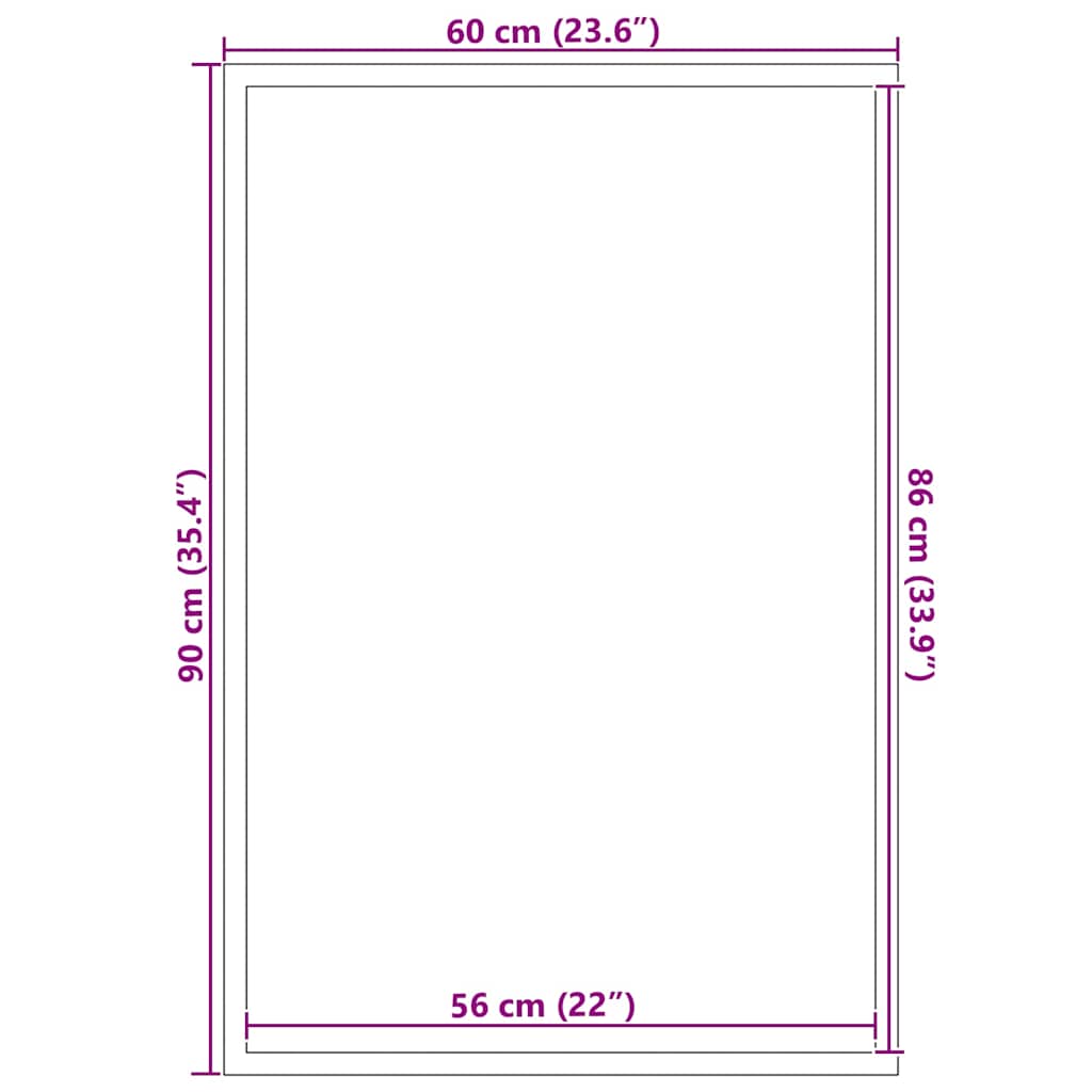 Deurmat 60x90 cm bruin