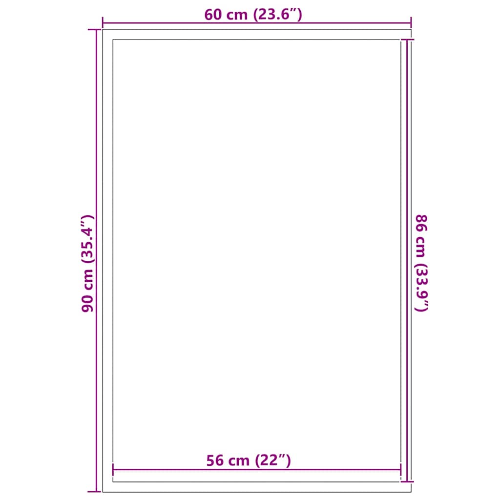 Deurmat Striped Zwart en Grijs 60 x 90 cm Polypropyleen, PVC