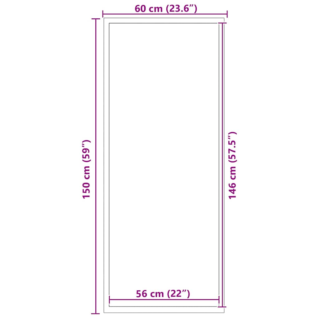 Deurmat Zwart En Grijs 60 X 150 Cm Polypropyleen En Pvc