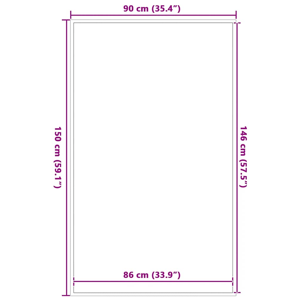 Deurmat 90x150 cm gestreept 90x150 cm zwart en grijs
