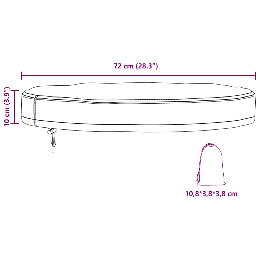 Buiten Tafel Hoes Zwart 72 x 72 x 10 cm 210D stof