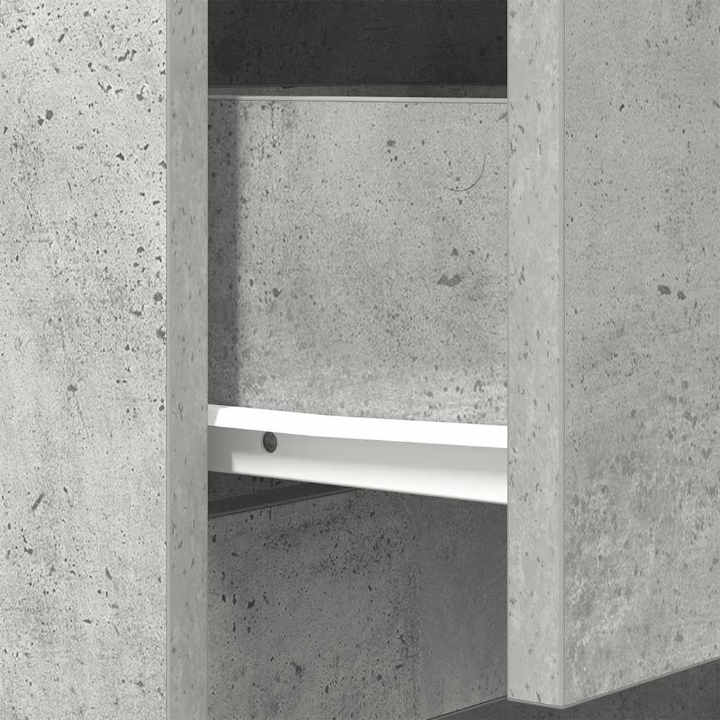 Nachtkastje 39x35x125 cm bewerkt hout betongrijs