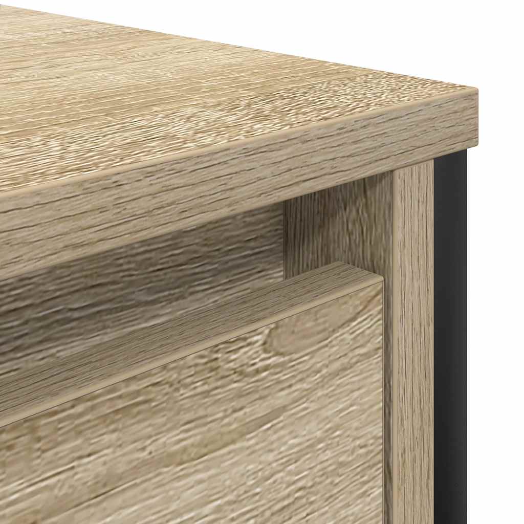 Wastafelkast met lades 90x34,5x60 cm sonoma eikenkleurig