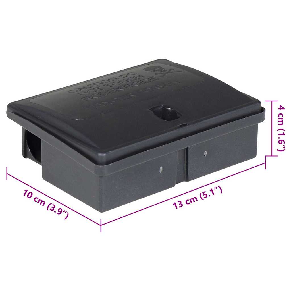 Muizenvallen 10 st 13x10x4 cm zwart