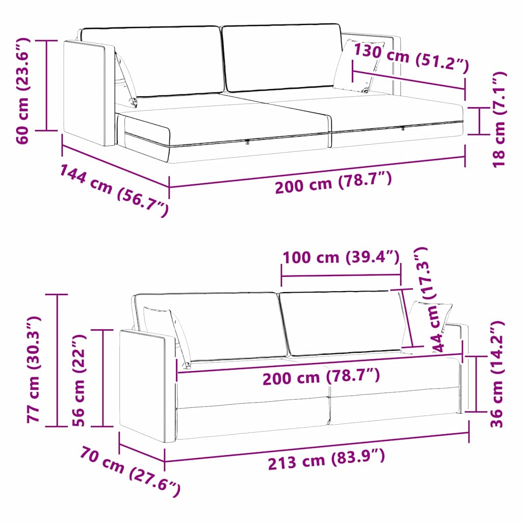 Vloerslaapbank Donkergroen 213 x 70 x 77 cm Fluweel