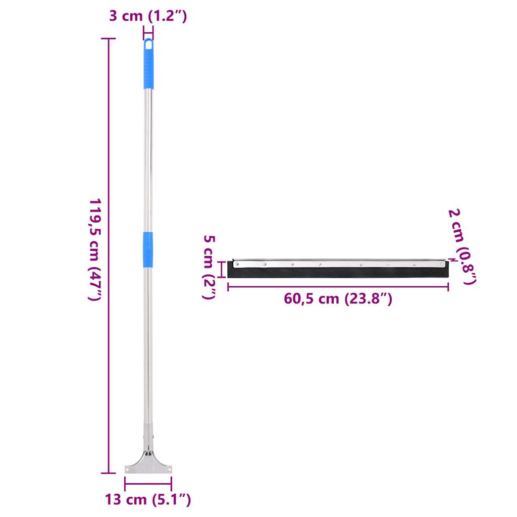 Vloertrekkers 5 st 60,5x119,5 cm staal en rubber