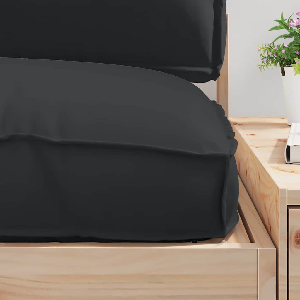 Pallet Kussen Set 3 Pcs 120 X 80 X 12 Cm Oxford Stof Zwart