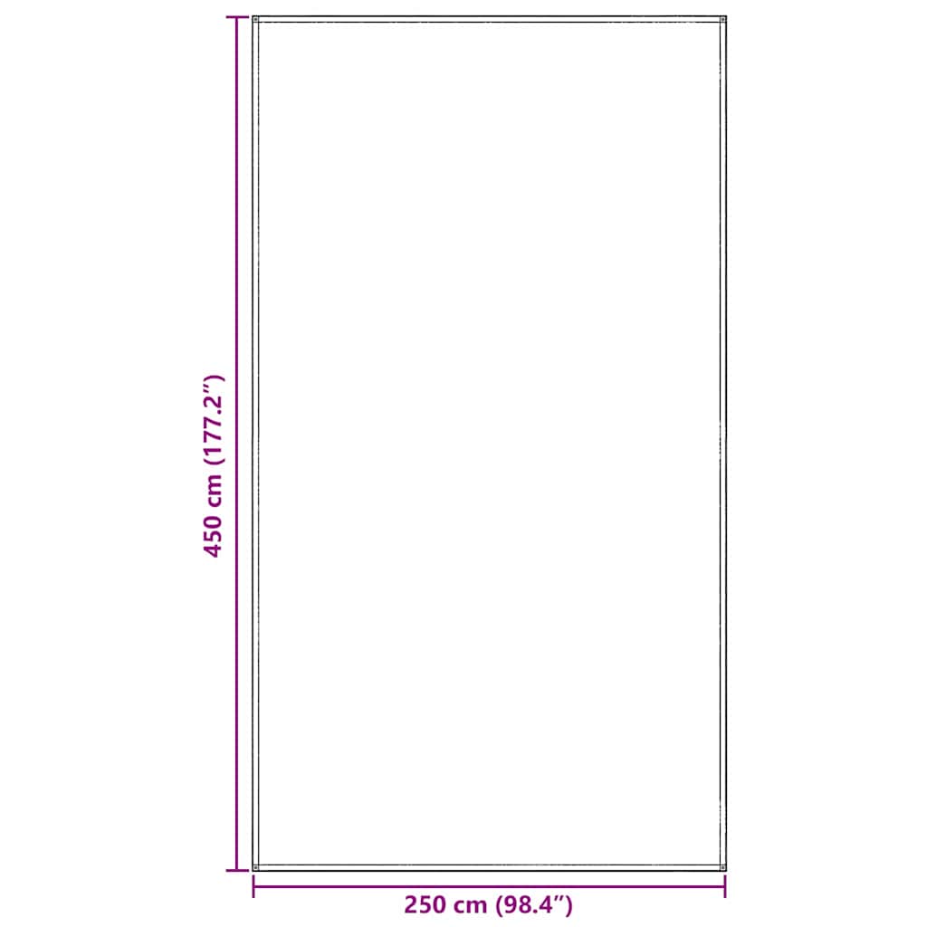 Tenttapijt Blauwgrijs Polyetheen Blauw-Grijs 250 x 450 cm