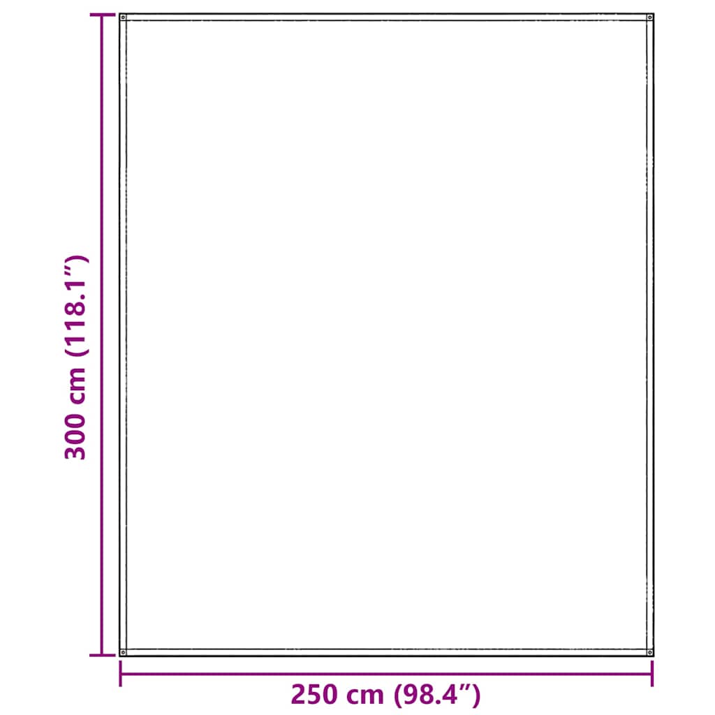 Tenttapijt Lichtgrijs 250 X 300 Cm Polyetheen Lichtgrijs