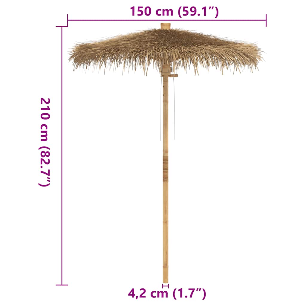 Paraplu Tiki Met Klamboe Bamboe 150 cm