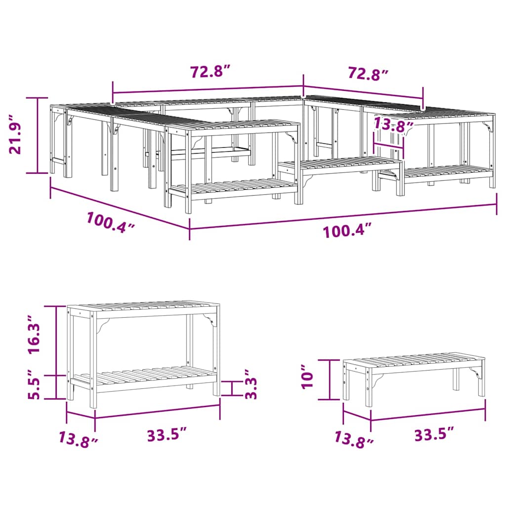 Hot Tub Omgeving Bruin 250 x 250 cm