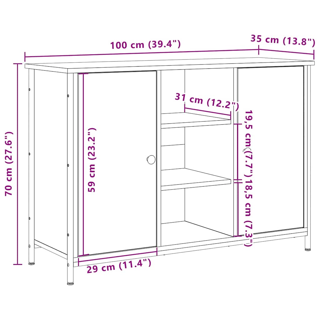 Dressoir Artisan Eiken 100 x 35 x 70 cm