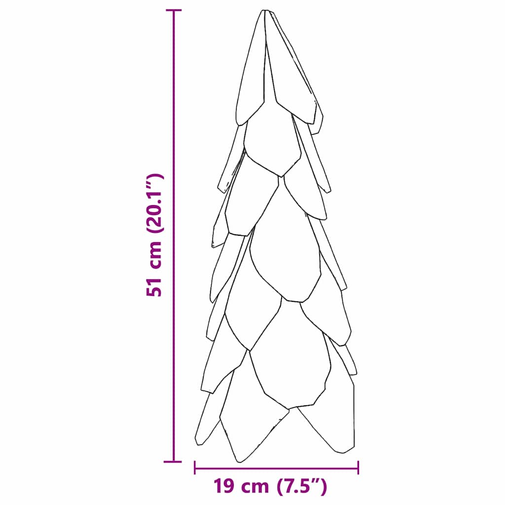 Kerstboom met standaard Bruin 50 cm Massief teakhout