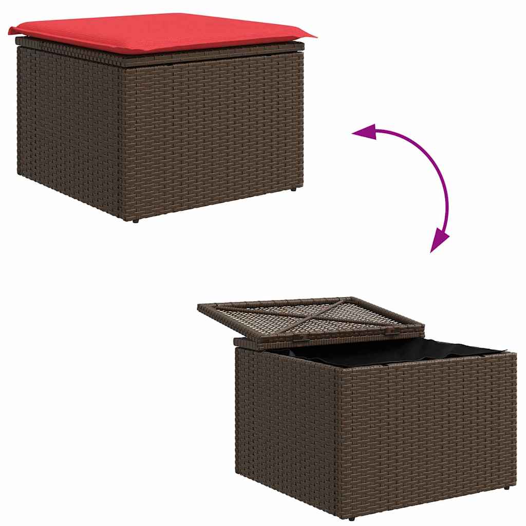 Tuin Sofa Set 6 st Bruin poly rattan