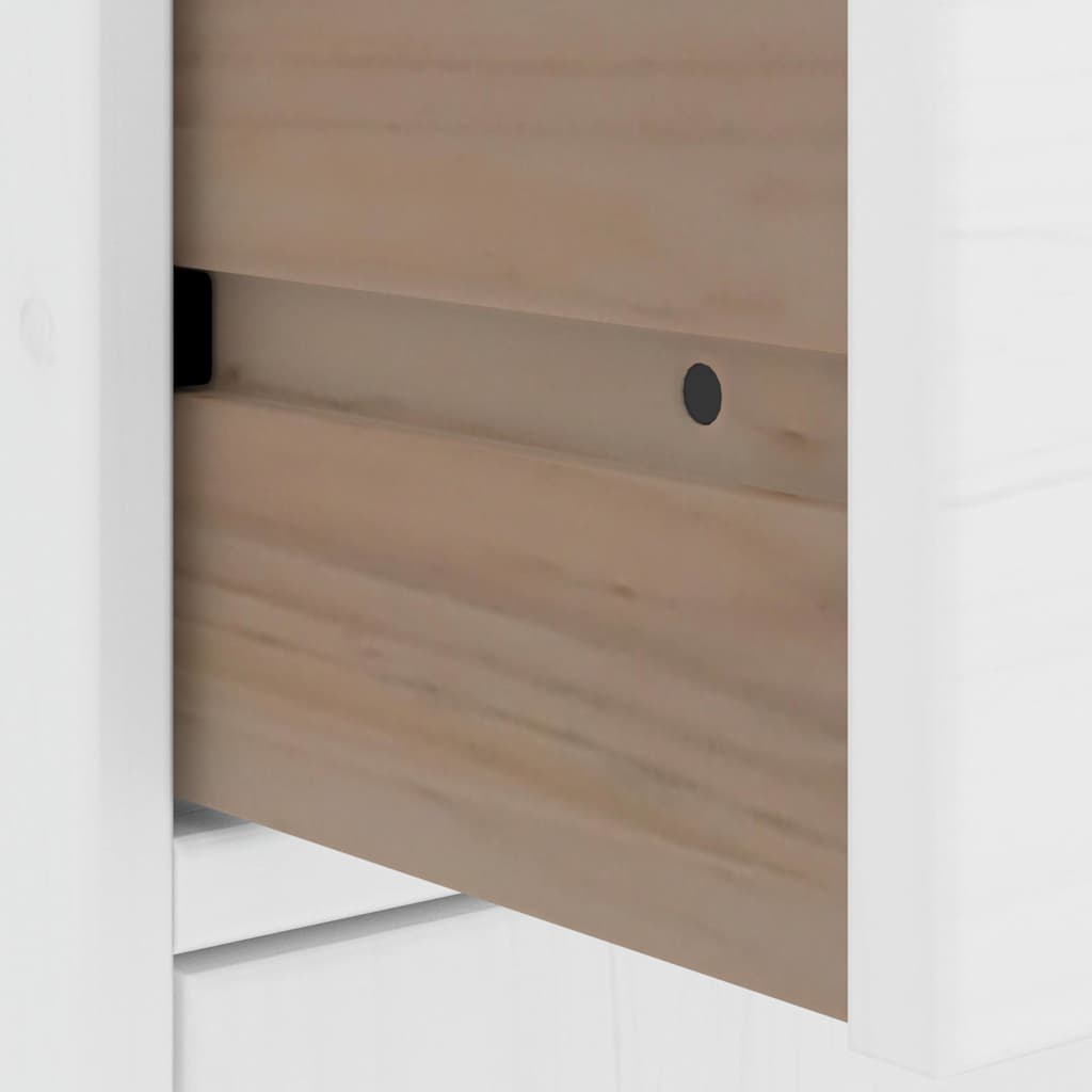 Bijzetkasten 6 st ODDA 40x24x79 cm massief grenenhout wit wit