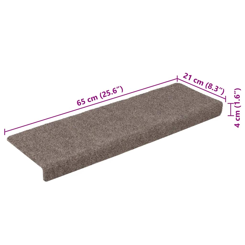 Trapmatten zelfklevend 30 st 65x21x4 cm crèmekleurig
