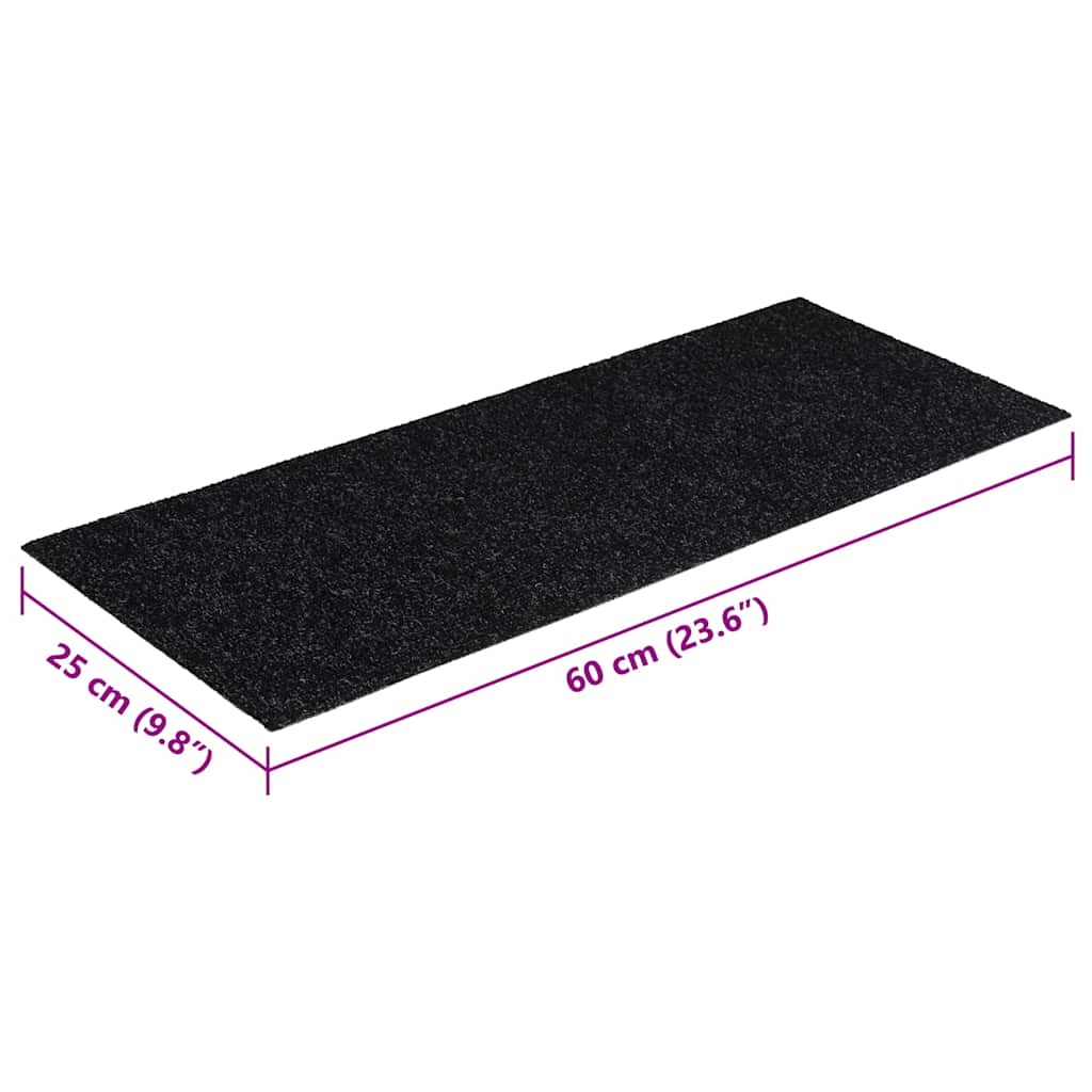 Trapmatten zelfklevend 30 st 60x25 cm rechthoekig zwart