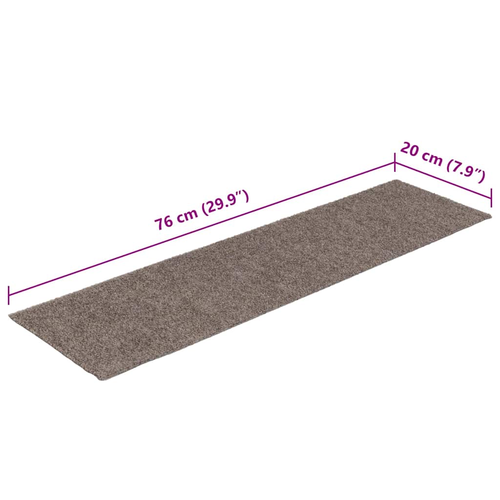 Trapmatten zelfklevend 30 st 76x20 cm rechthoekig crèmekleurig
