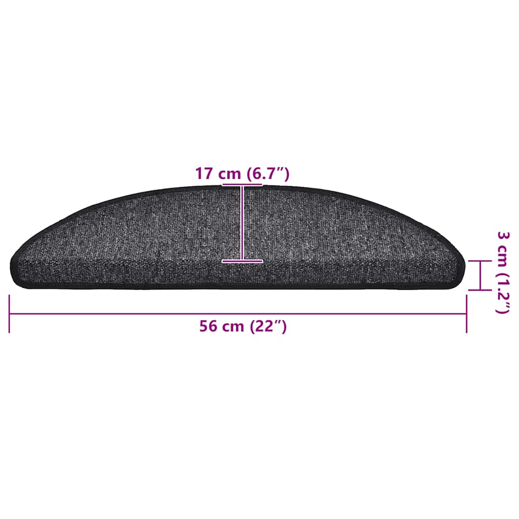 Trapmatten 30 st 56x17x3 cm antracietkleurig