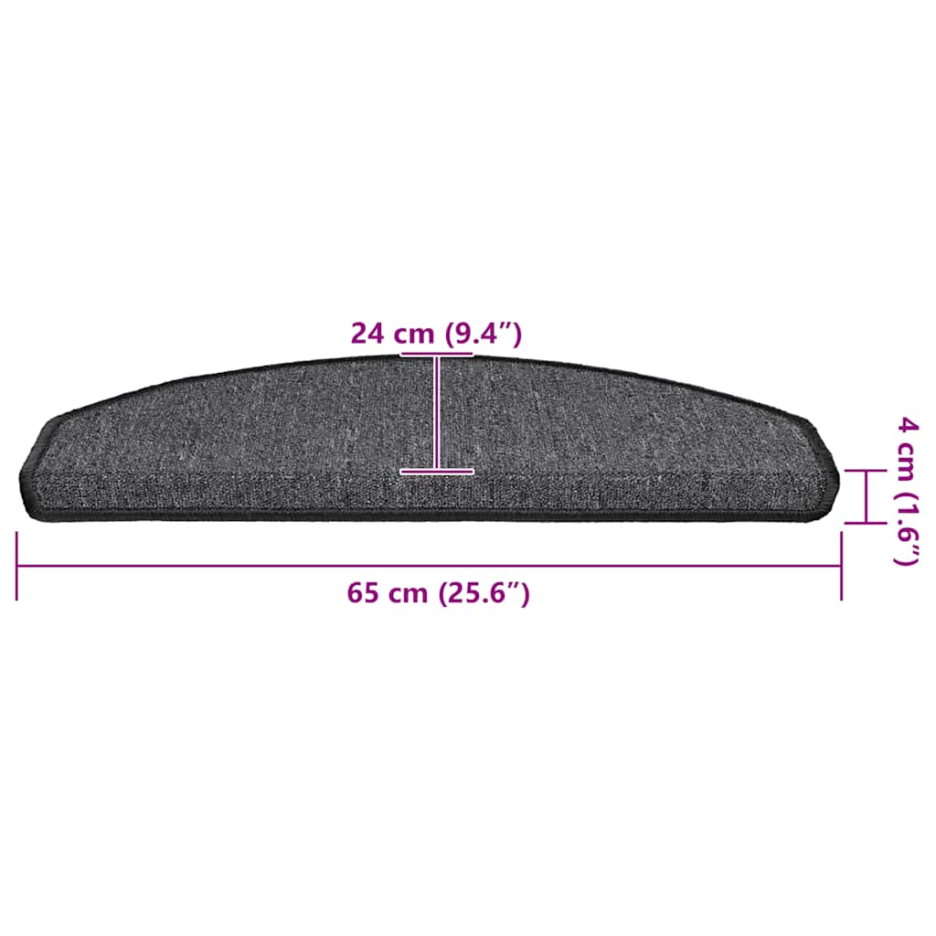 Trapmatten 20 st 65x24x4 cm antracietkleurig