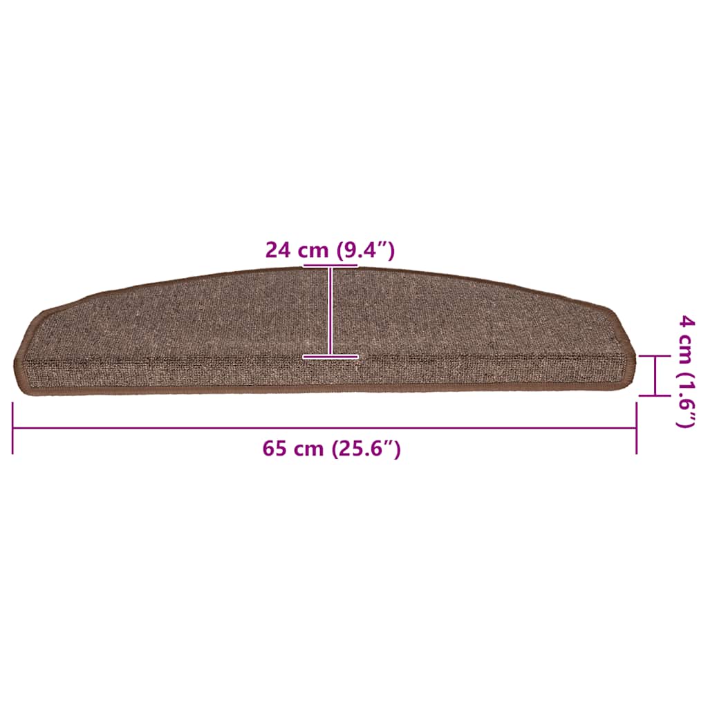 Trapmatten 20 st 65x24x4 cm koffiebruin