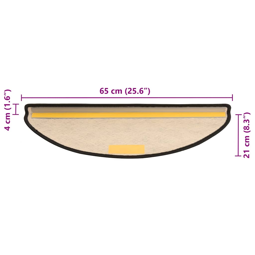 Trapmatten zelfklevend Sisal-Look 30 st 65x21x4 cm antraciet