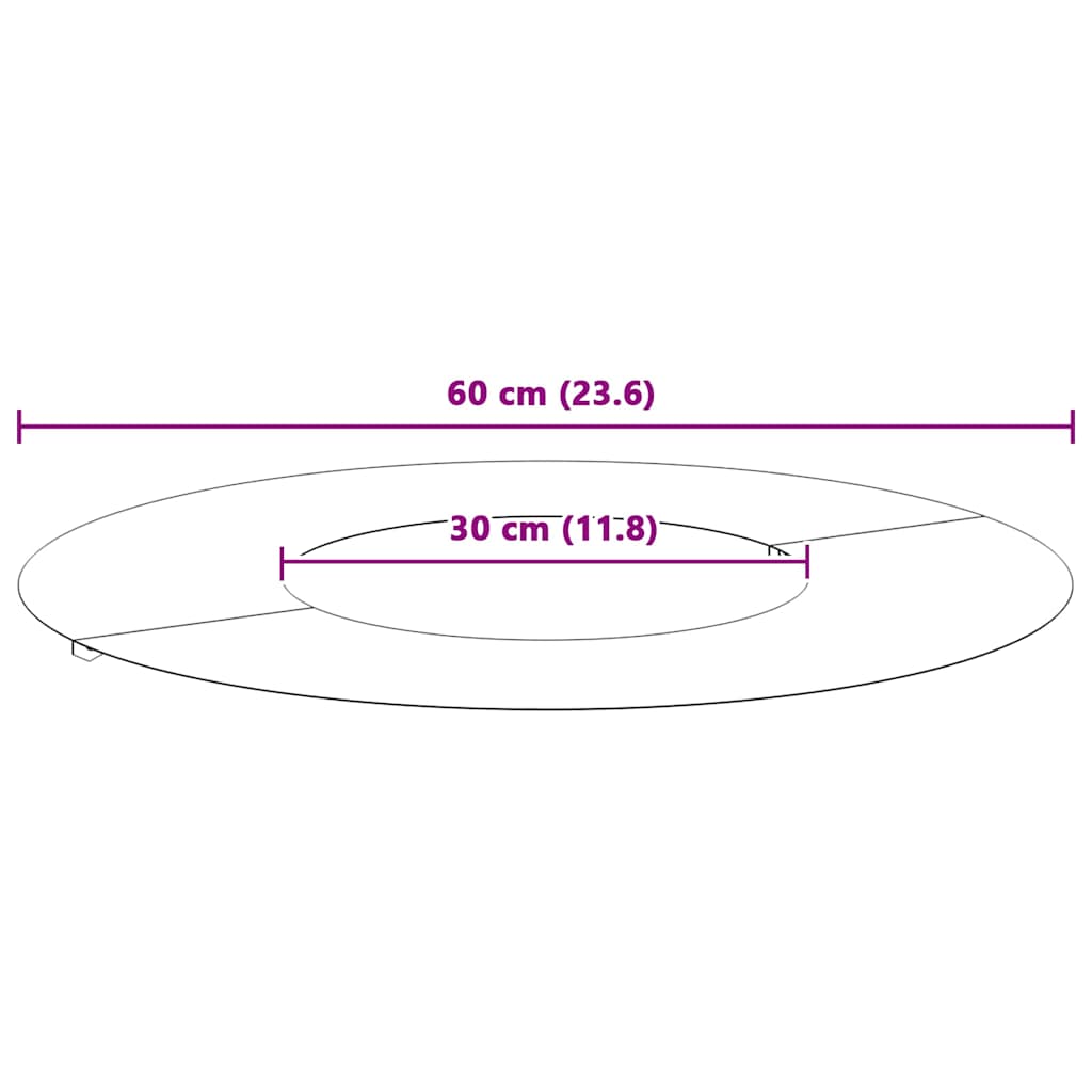 geschikt voor platte boomringen 5 pcs Antraciet Ø30 / 60 cm Staal