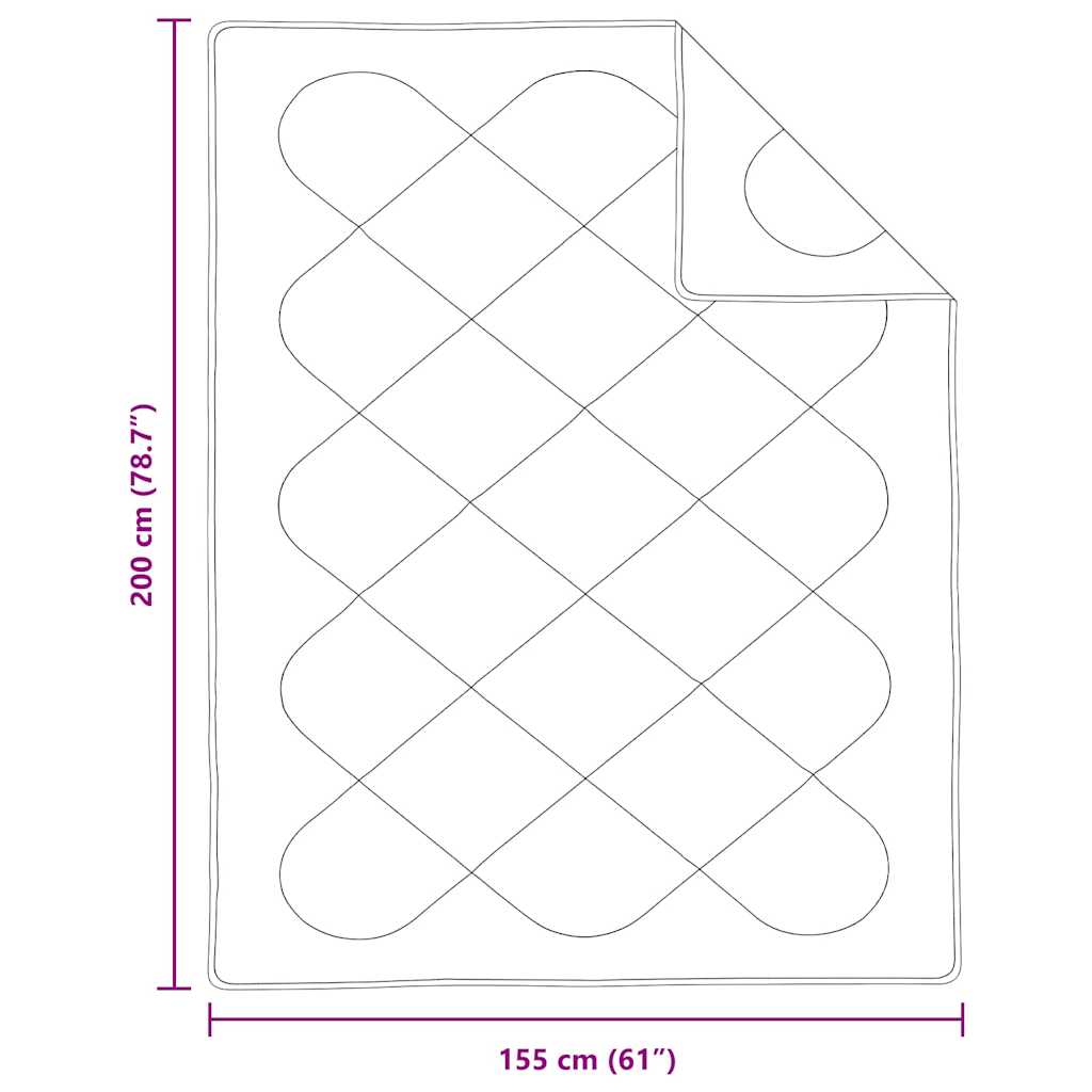 Dekbed met kussen 2 pcs Wit 155 x 200 cm Microfibre