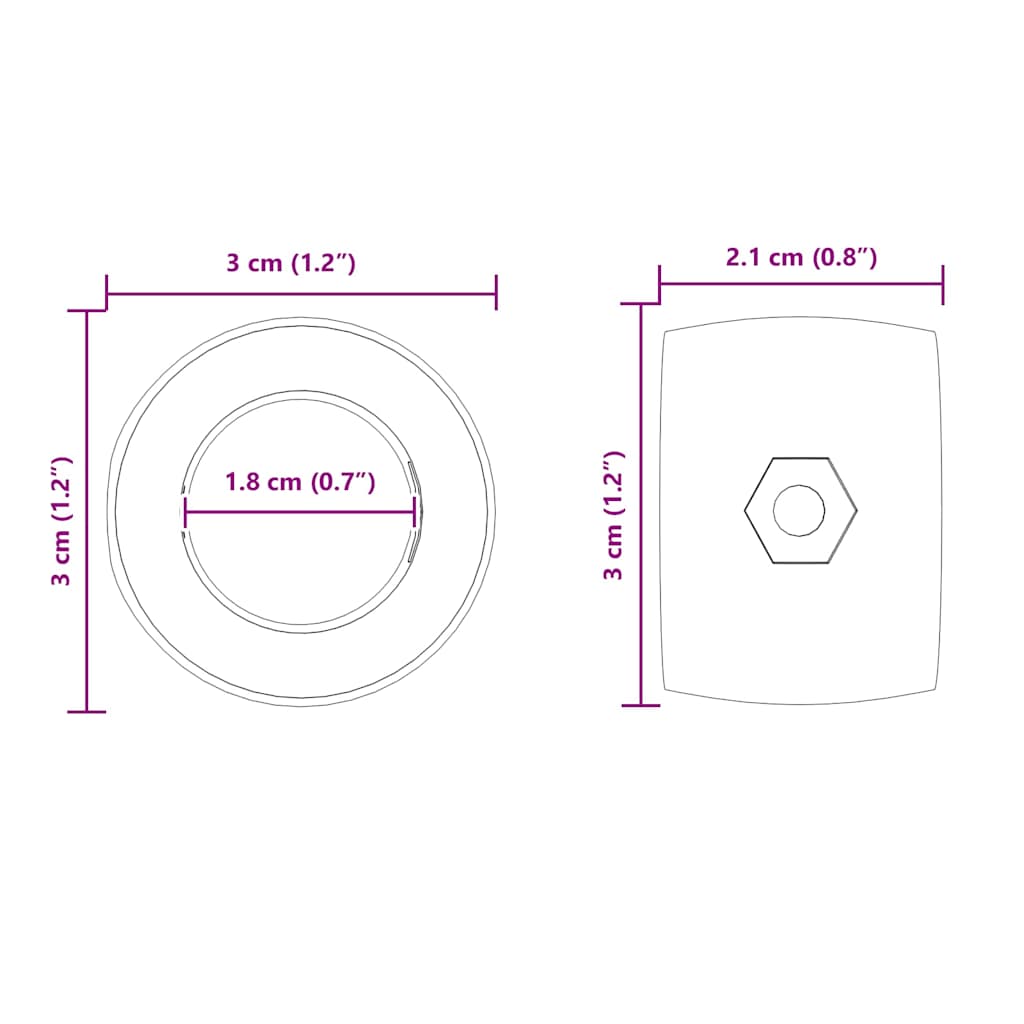 Voetbal Tafel Lagertjes 10 pcs Zwart 3 x 3 x 1,4 cm Kunststof